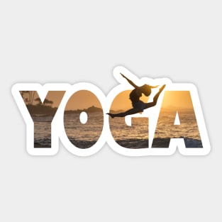 Yoga by the beach Sticker
